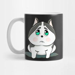 Sad Fat Cute Husky Kawaii Mug